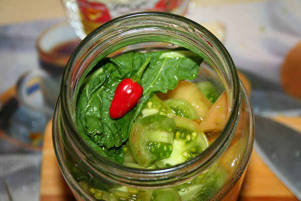 Соленые зеленые помидоры на зиму холодным способом — рецепт с фото пошагово